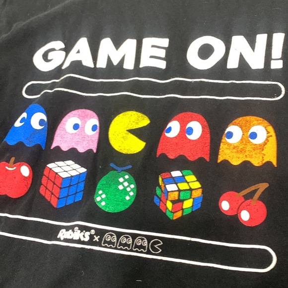 Game On PAC-Man Rubiks T-Shirt size Medium - Picture 2 of 5